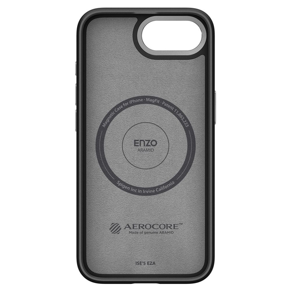 MagSafe cover til Apple iPhone 17e / 16e, Spigen, Enzo Aramid, Mat Sort