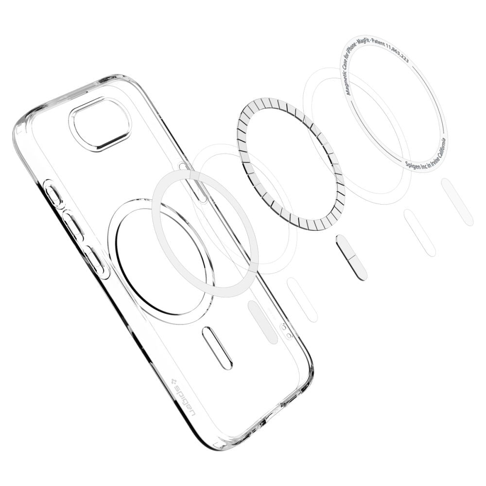 MagSafe cover til Apple iPhone 17e / 16e, Spigen, Liquid Crystal, Gennemsigtig