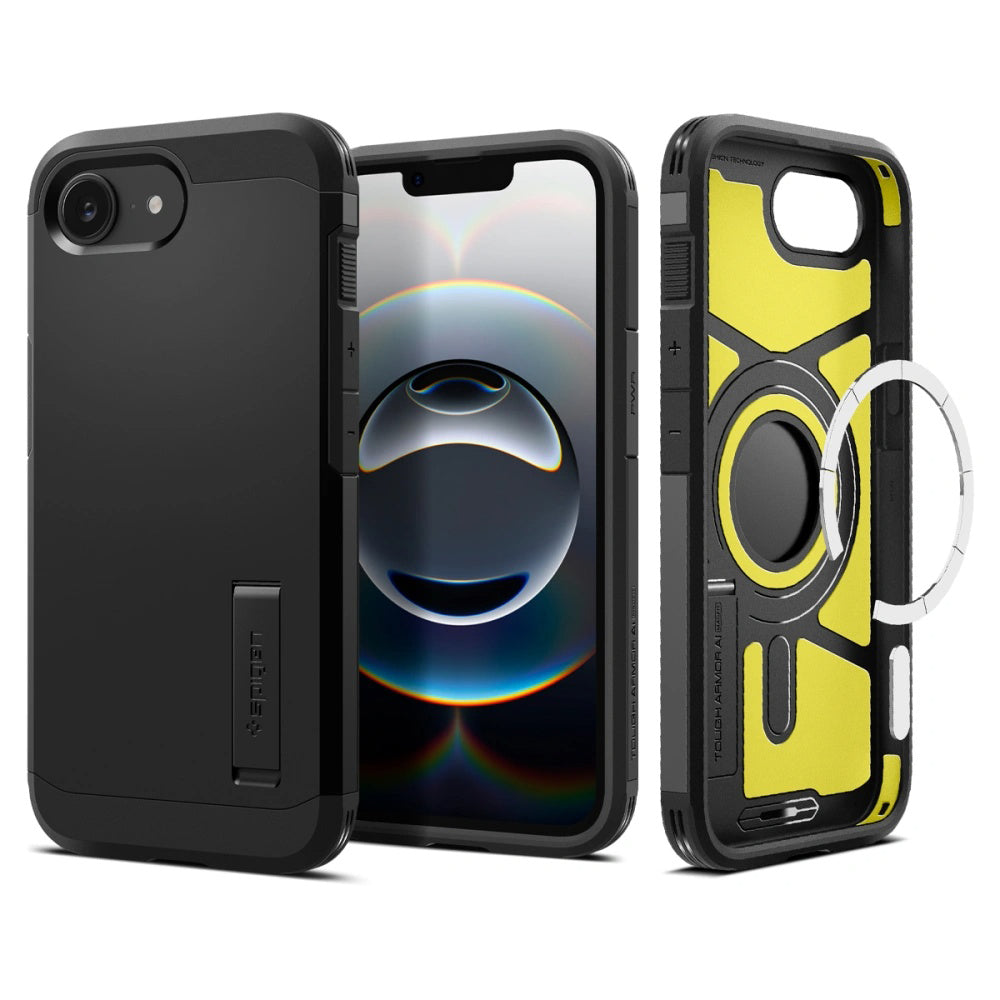 MagSafe cover til Apple iPhone 17e / 16e, Spigen, Tough Armor, Sort