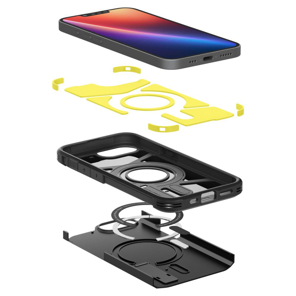 MagSafe cover til Apple iPhone 17e / 16e, Spigen, Tough Armor, Sort