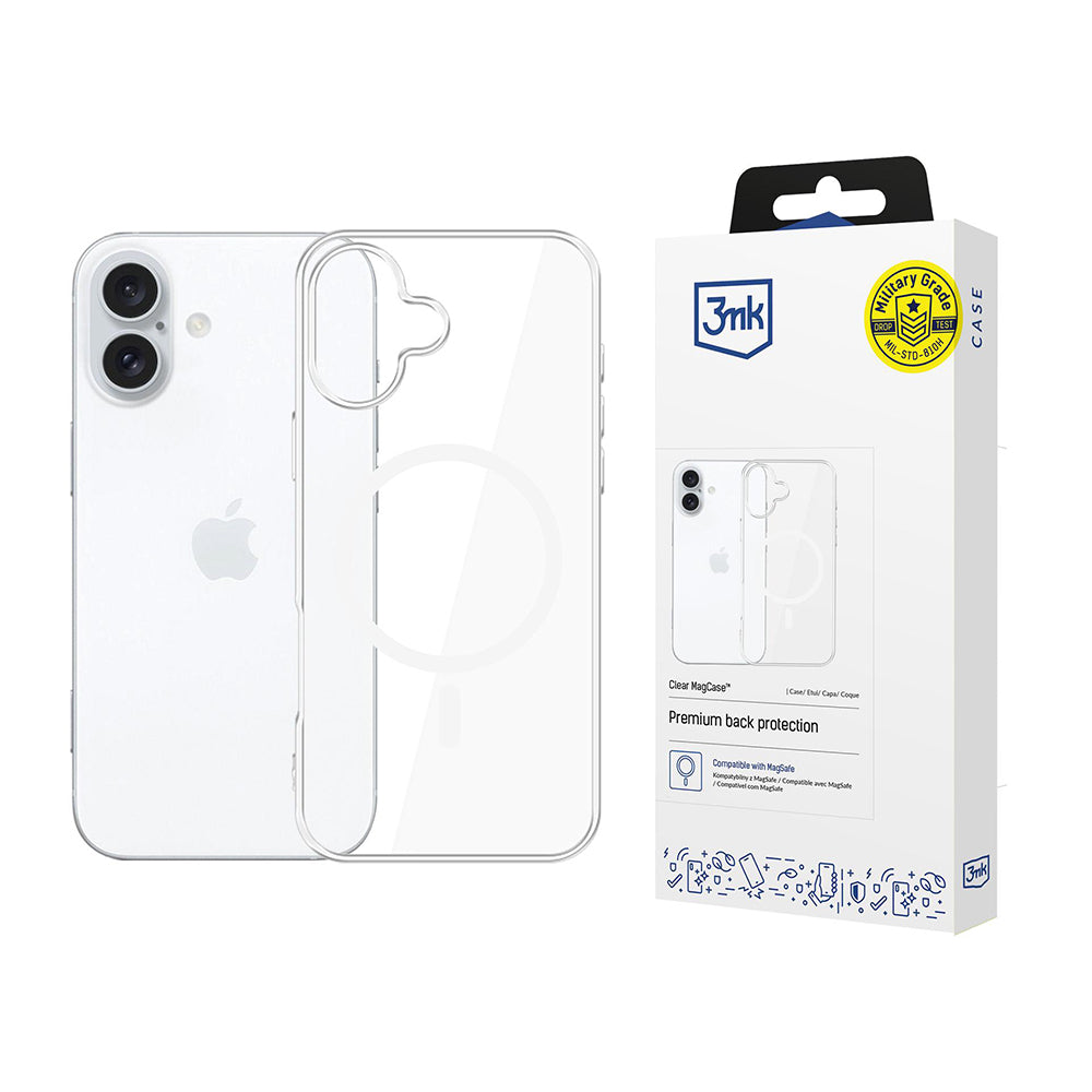 MagSafe Case for Apple iPhone 17, 3MK, Clear MagCase, Transparent