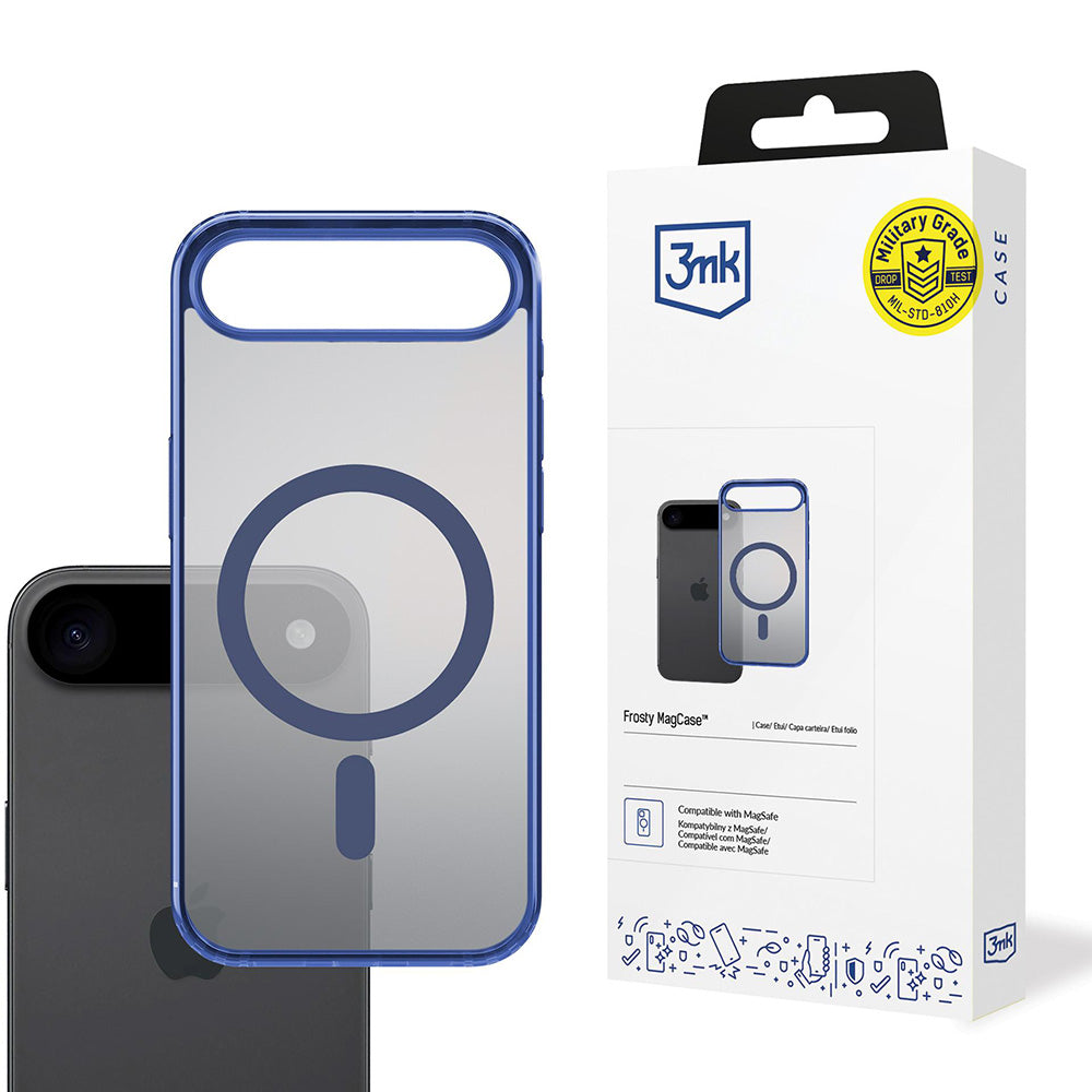 MagSafe cover til Apple iPhone 17 Air, 3MK, Frosty MagCase, Blå