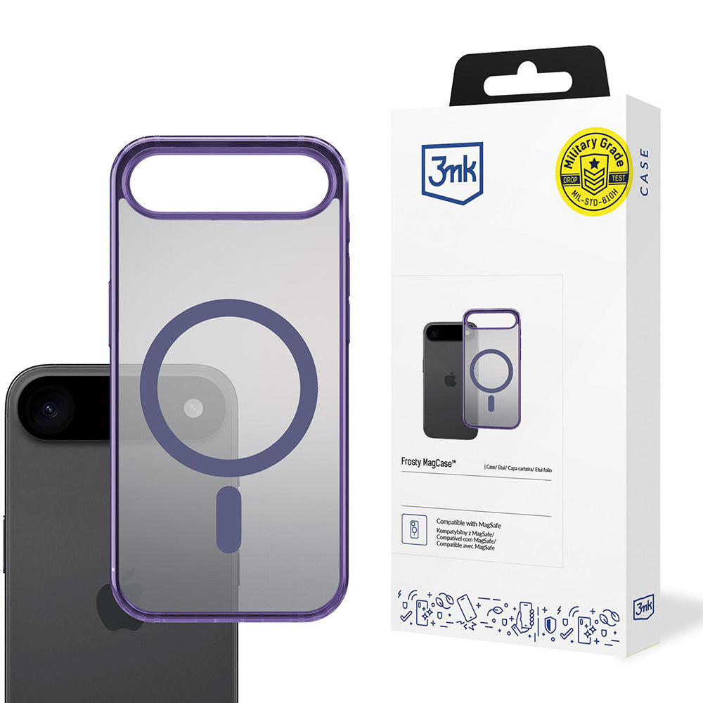 MagSafe cover til Apple iPhone 17 Air, 3MK, Frosty MagCase, Lilla
