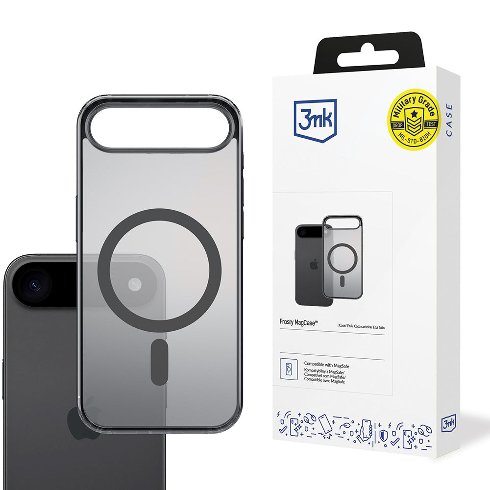 MagSafe cover til Apple iPhone 17 Air, 3MK, Frosty MagCase, Sort