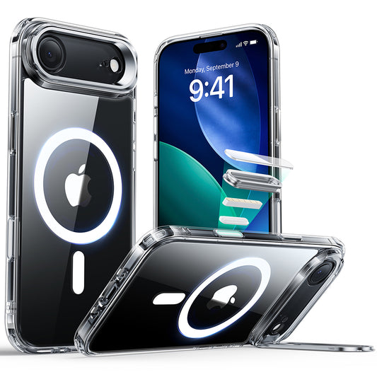 MagSafe cover til Apple iPhone 17 Air, ESR, Classic Hybrid Kickstand, Gennemsigtig