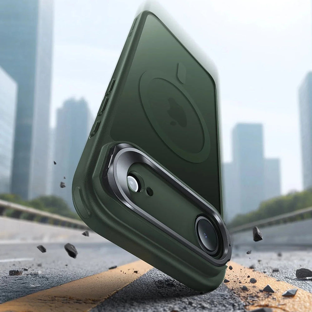 MagSafe cover til Apple iPhone 17 Air, ESR, Classic Hybrid Kickstand, Satineret Grøn