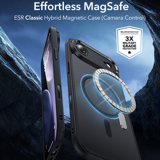 MagSafe cover til Apple iPhone 17 Air, ESR, Classic Hybrid, Satin Sort