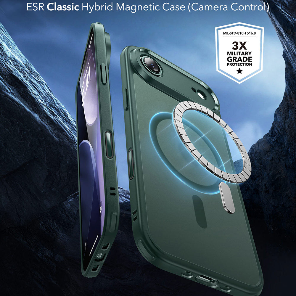MagSafe cover til Apple iPhone 17 Air, ESR, Classic Hybrid, Satineret Grøn