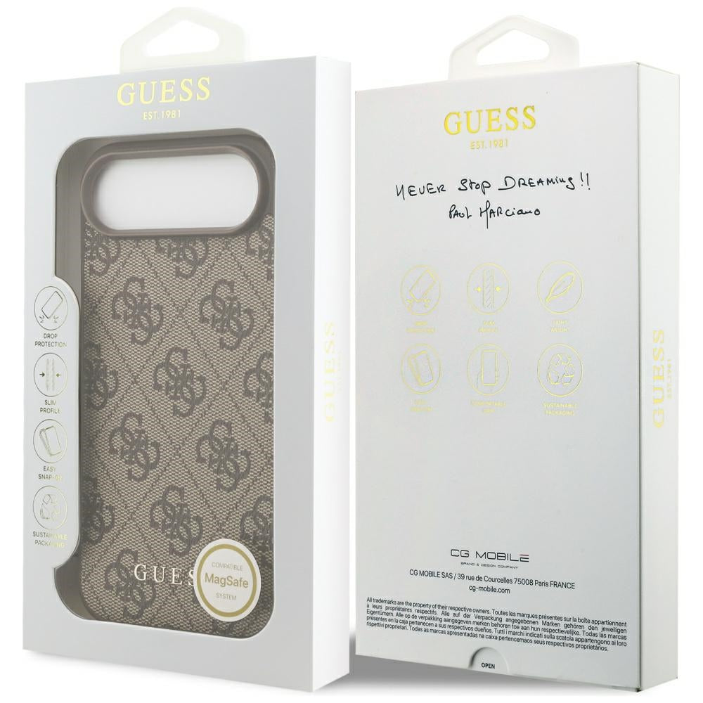 MagSafe cover til Apple iPhone 17 Air, Guess, 4G Charm Cradle, Brun