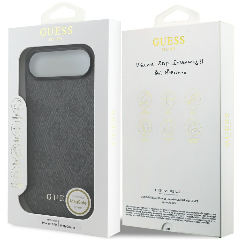MagSafe cover til Apple iPhone 17 Air, Guess, 4G Charm Cradle, Sort