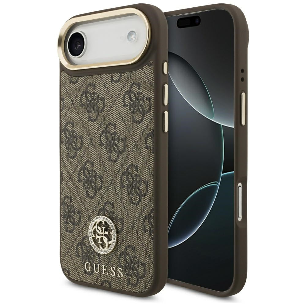 MagSafe cover til Apple iPhone 17 Air, Guess, 4G Strass Logo, Brun