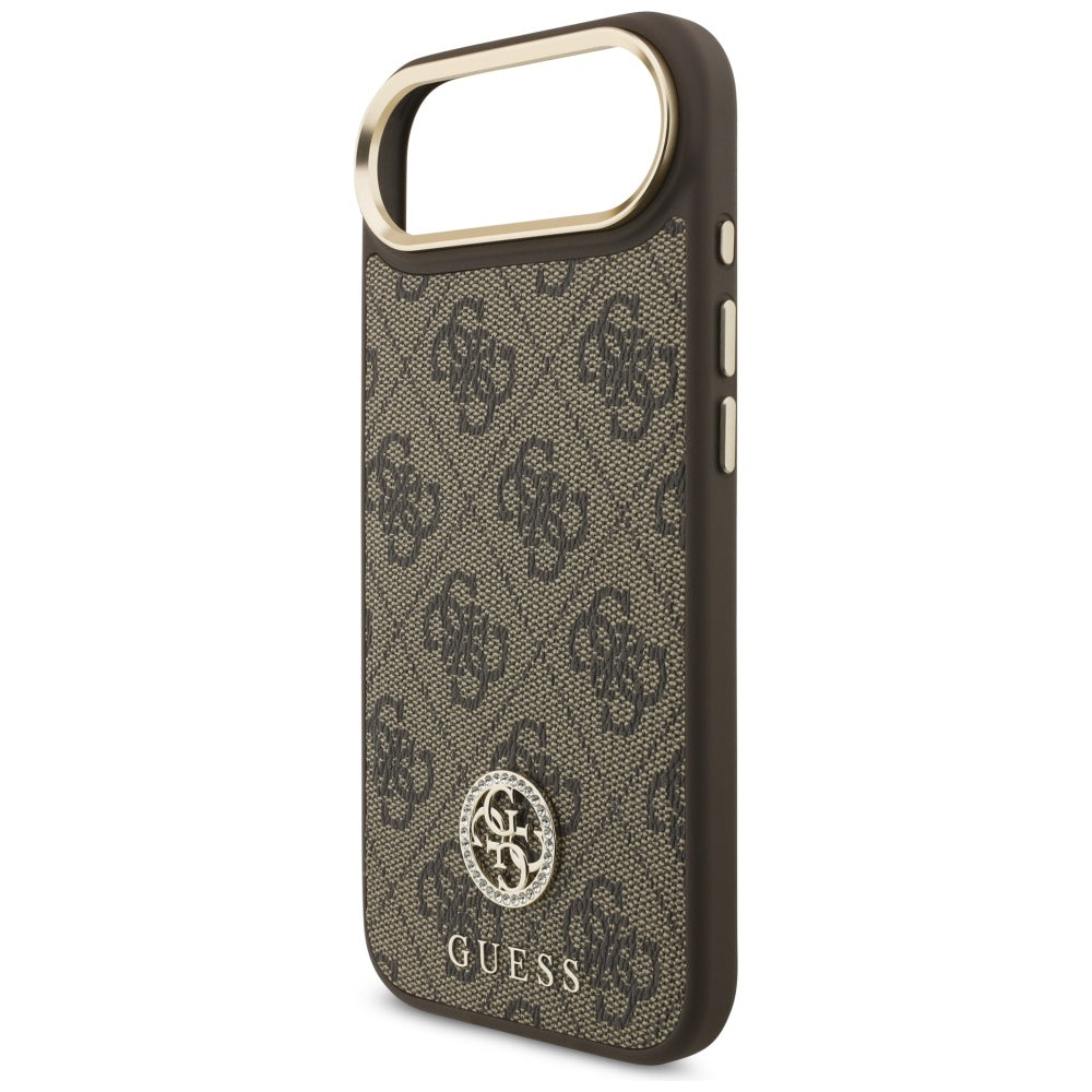 MagSafe cover til Apple iPhone 17 Air, Guess, 4G Strass Logo, Brun