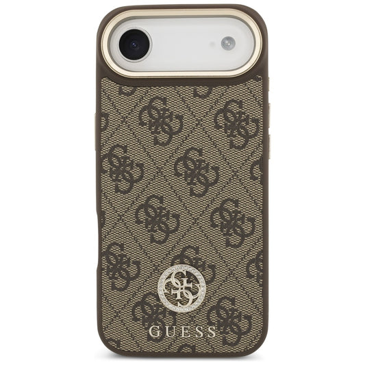 MagSafe cover til Apple iPhone 17 Air, Guess, 4G Strass Logo med stor rem, Brun