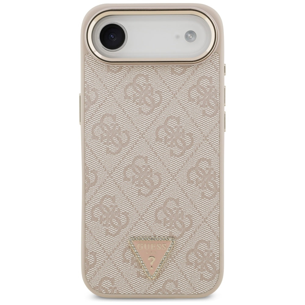 MagSafe cover til Apple iPhone 17 Air, Guess, 4G Triangle Logo, Gylden Rosa