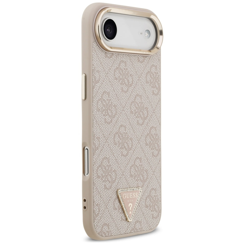 MagSafe cover til Apple iPhone 17 Air, Guess, 4G Triangle Logo, Gylden Rosa