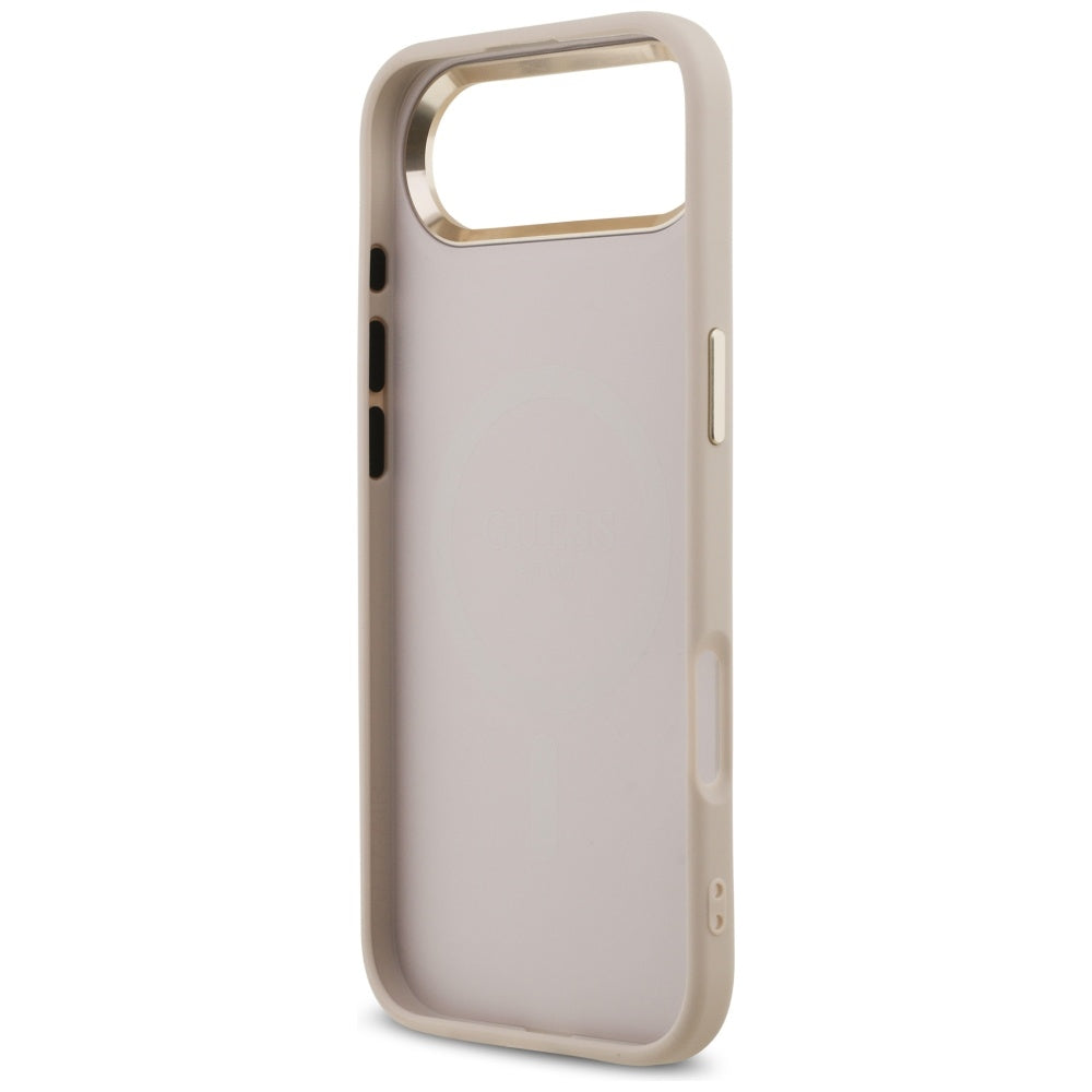 MagSafe cover til Apple iPhone 17 Air, Guess, 4G Triangle Logo, Gylden Rosa