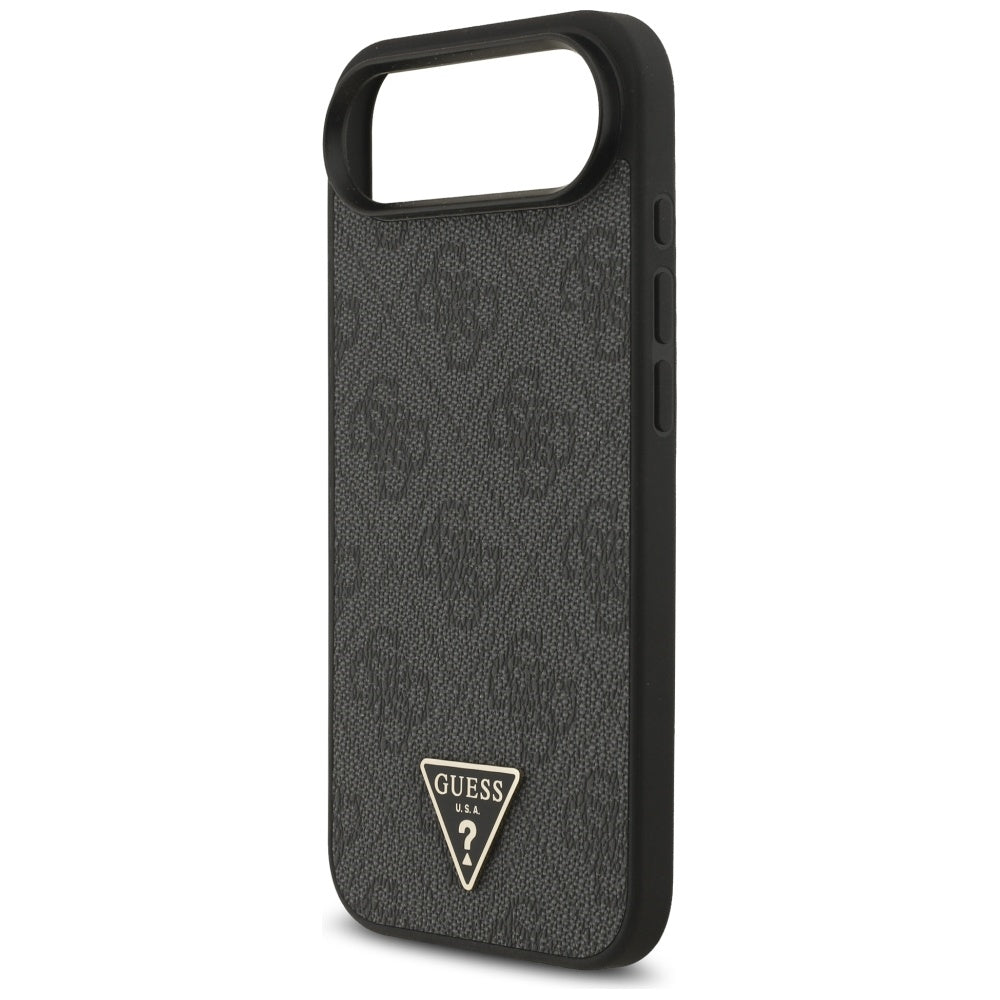 MagSafe cover til Apple iPhone 17 Air, Guess, 4G Triangle Logo med snorestrop, Sort