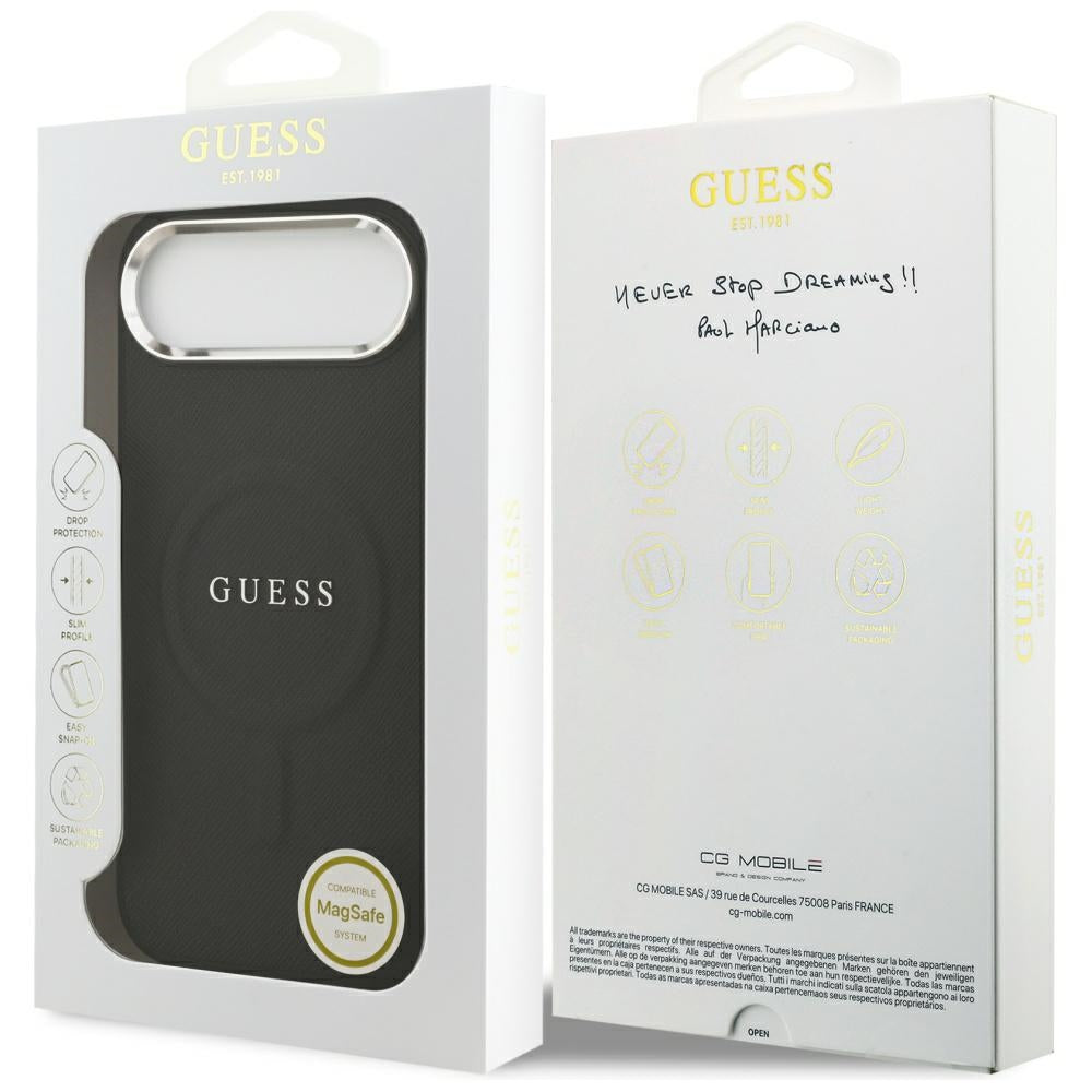 MagSafe cover til Apple iPhone 17 Air, Guess, Classic Logo, Sort