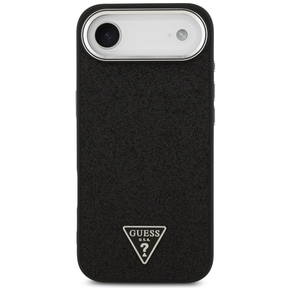 MagSafe cover til Apple iPhone 17 Air, Guess, Glitter Triangle Logo, Sort