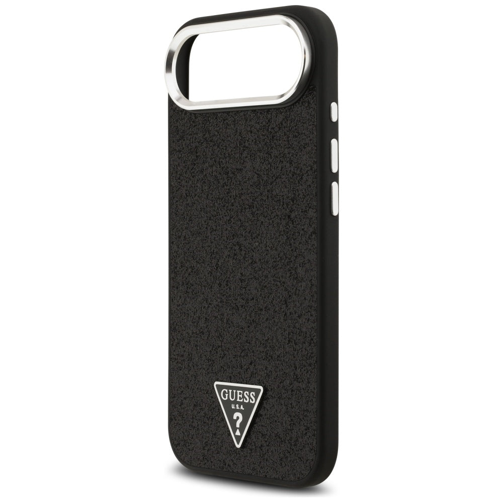 MagSafe cover til Apple iPhone 17 Air, Guess, Glitter Triangle Logo, Sort
