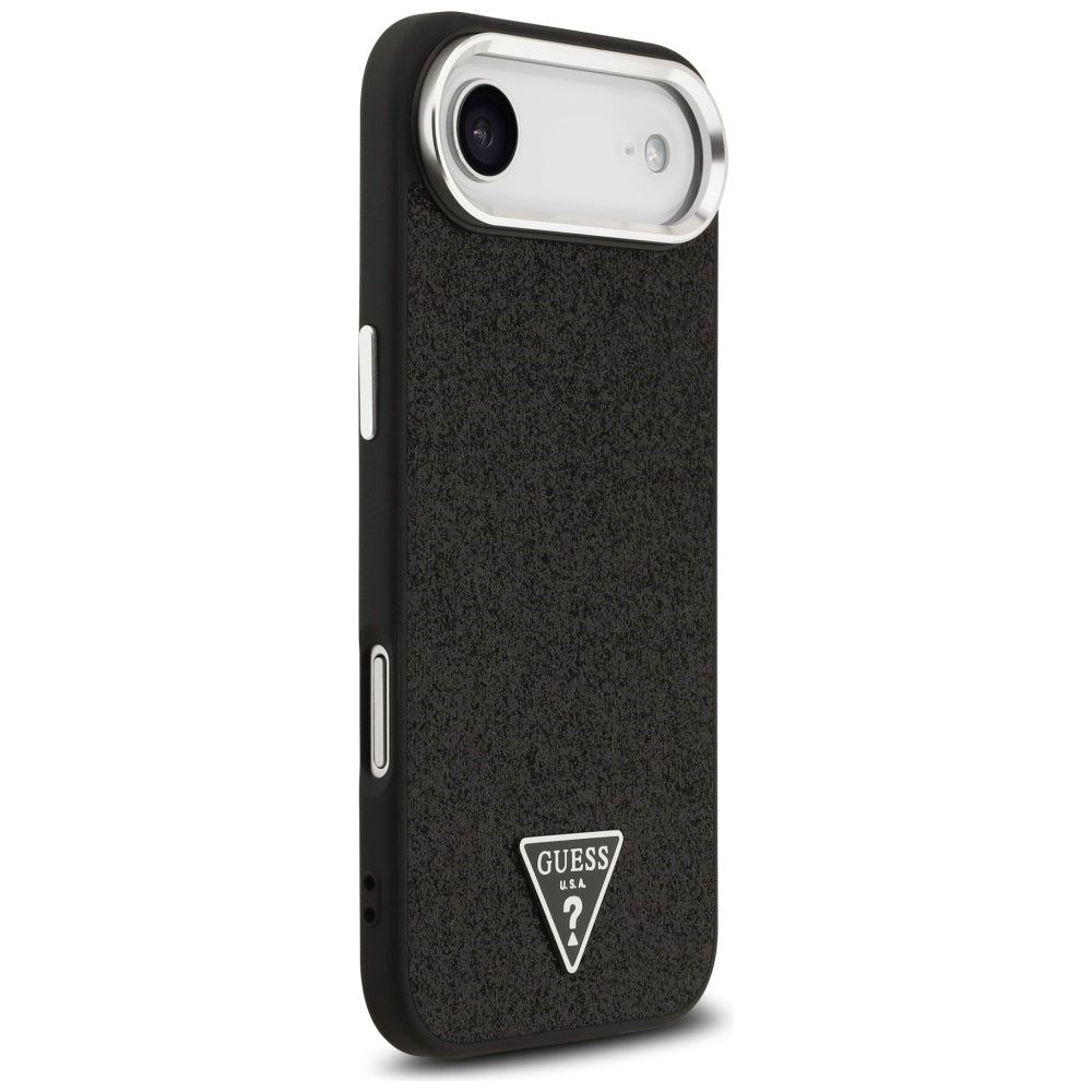 MagSafe cover til Apple iPhone 17 Air, Guess, Glitter Triangle Logo, Sort