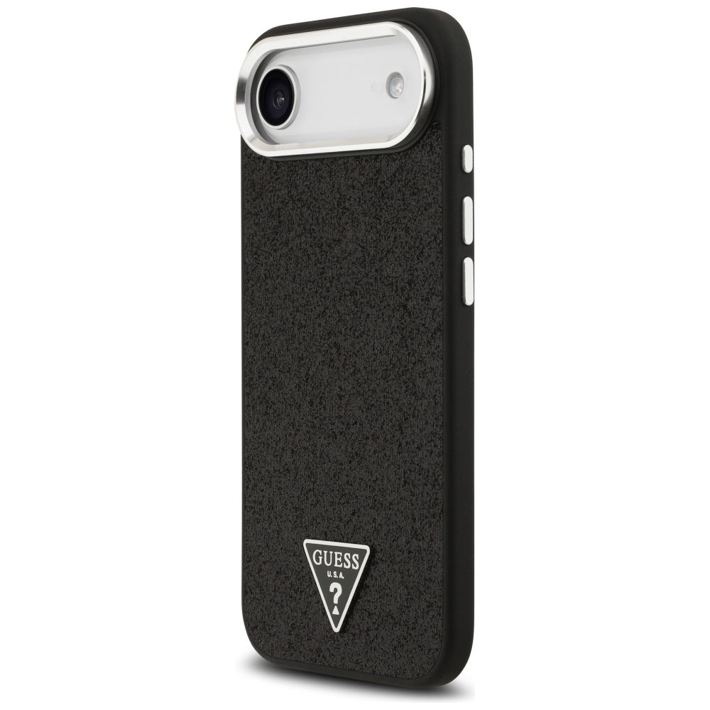 MagSafe cover til Apple iPhone 17 Air, Guess, Glitter Triangle Logo, Sort