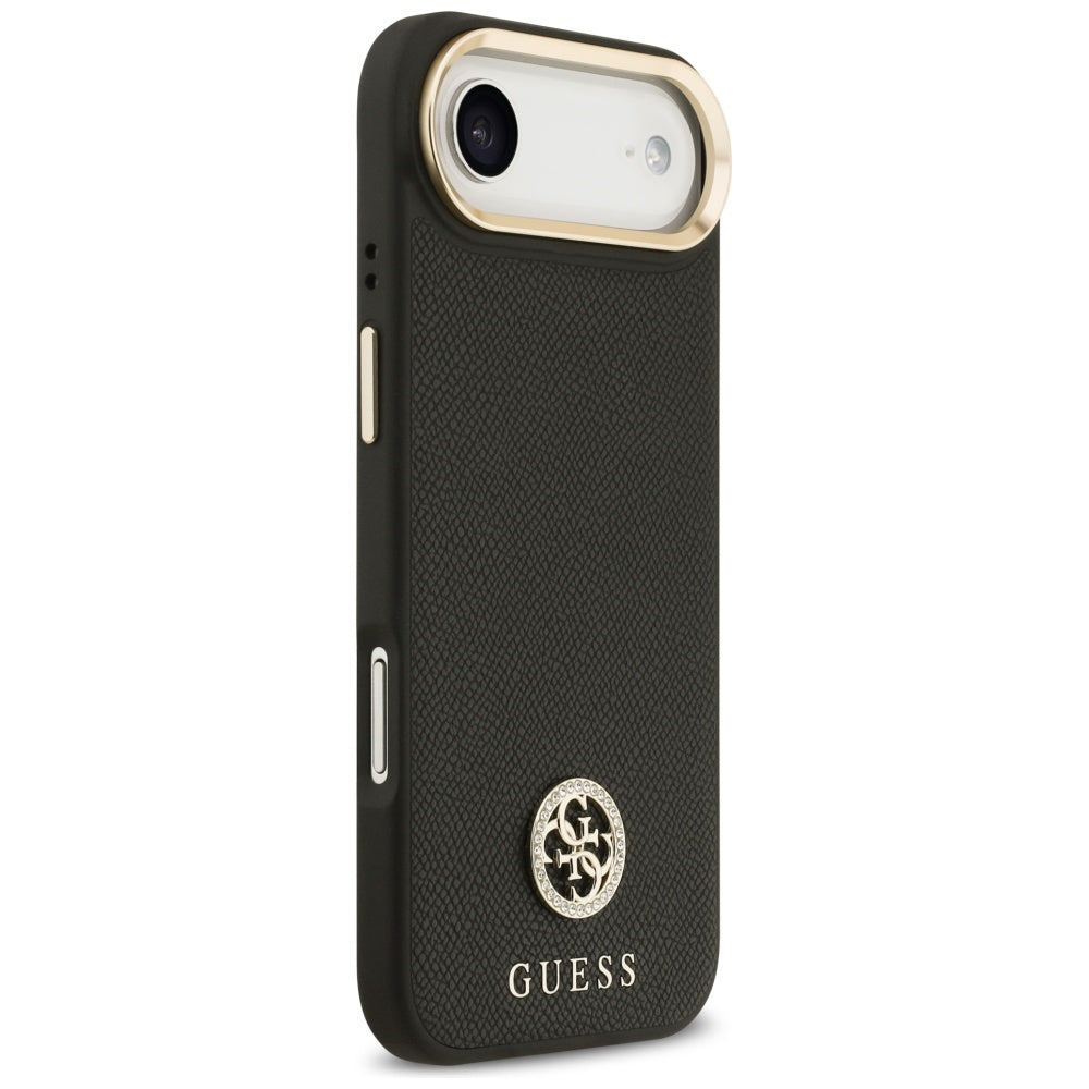 MagSafe cover til Apple iPhone 17 Air, Guess, Grained Strass Logo, Sort