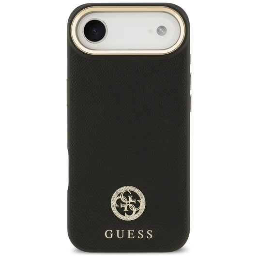 MagSafe cover til Apple iPhone 17 Air, Guess, Grained Strass Logo, Sort