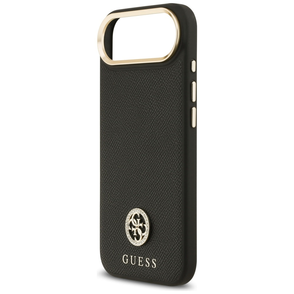 MagSafe cover til Apple iPhone 17 Air, Guess, Grained Strass Logo, Sort
