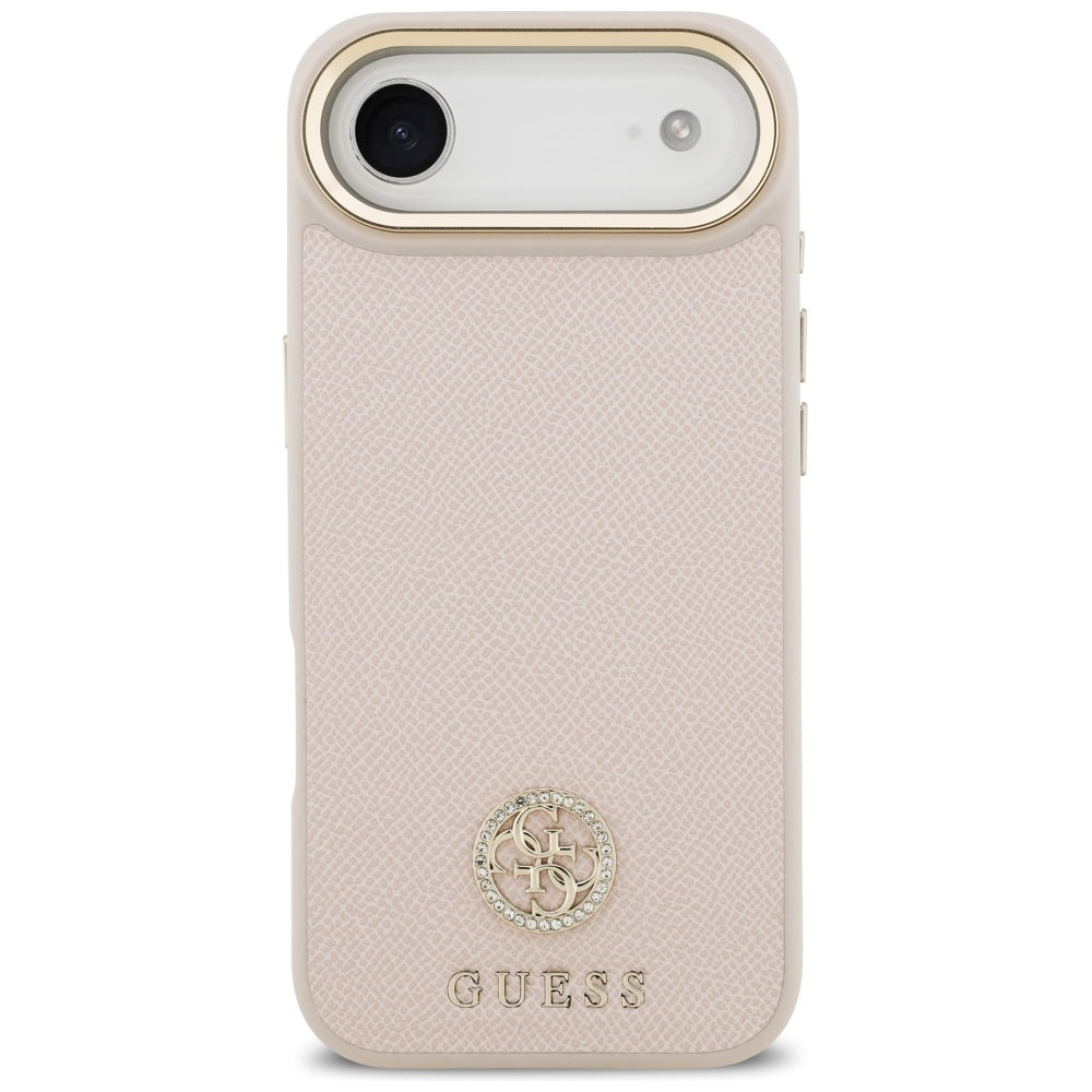 MagSafe cover til Apple iPhone 17 Air, Guess, Grained Strass Logo, Pink