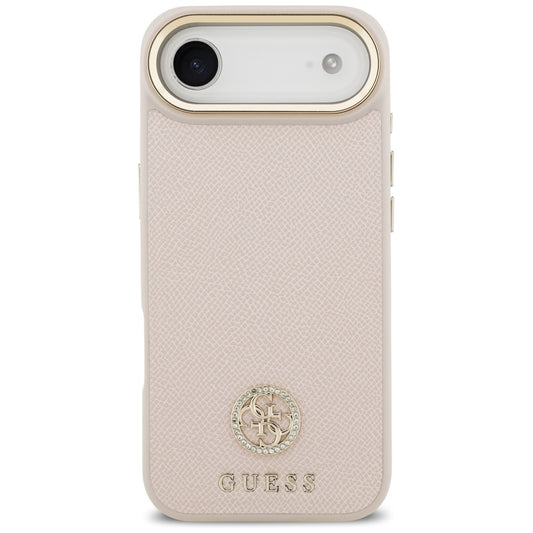 MagSafe Case for Apple iPhone 17 Air, Guess, Grained Strass Logo, Pink