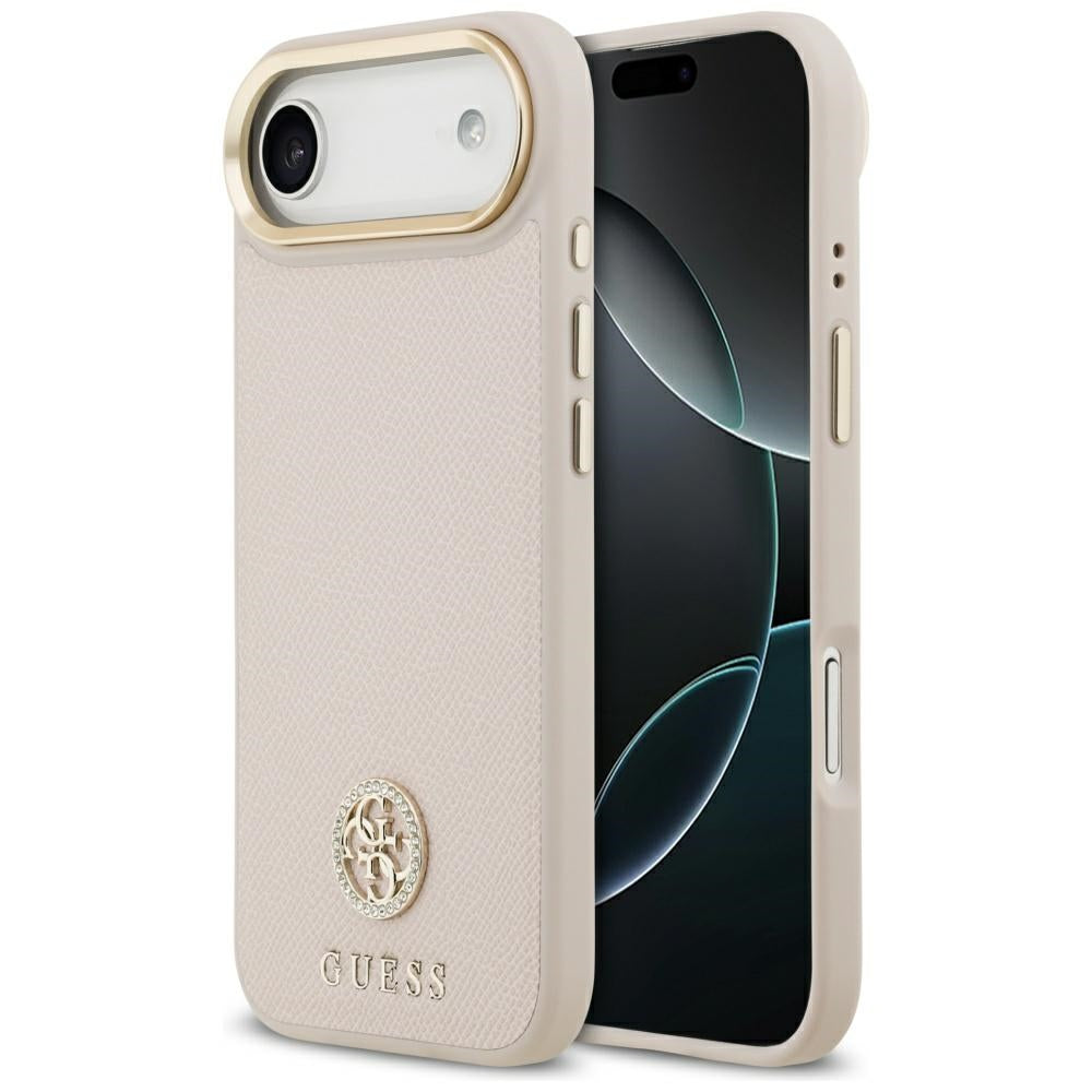 MagSafe cover til Apple iPhone 17 Air, Guess, Grained Strass Logo, Pink