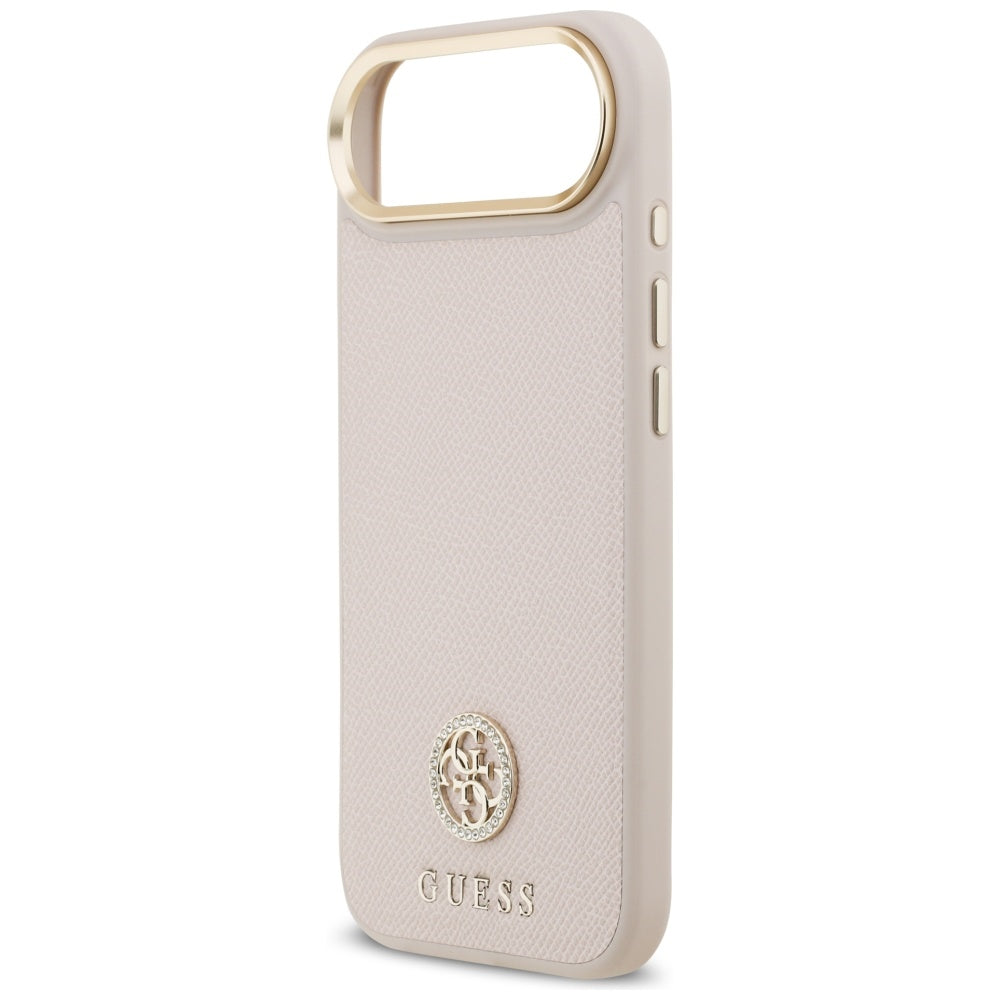 MagSafe cover til Apple iPhone 17 Air, Guess, Grained Strass Logo, Pink