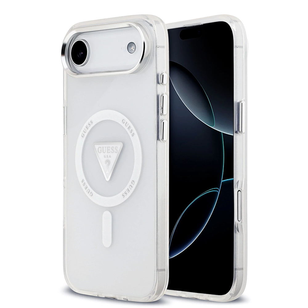 MagSafe cover til Apple iPhone 17 Air, Guess, IML Gradient Triangle Logo, Transparent