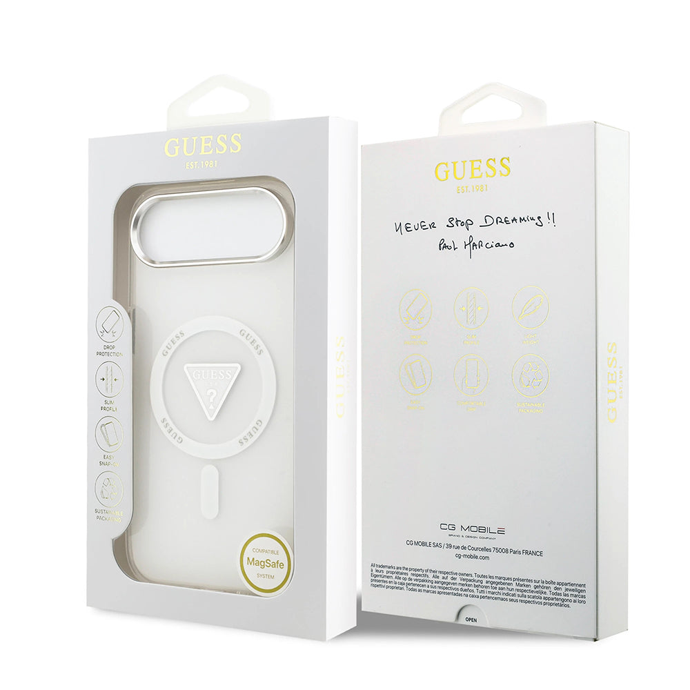 MagSafe cover til Apple iPhone 17 Air, Guess, IML Gradient Triangle Logo, Transparent