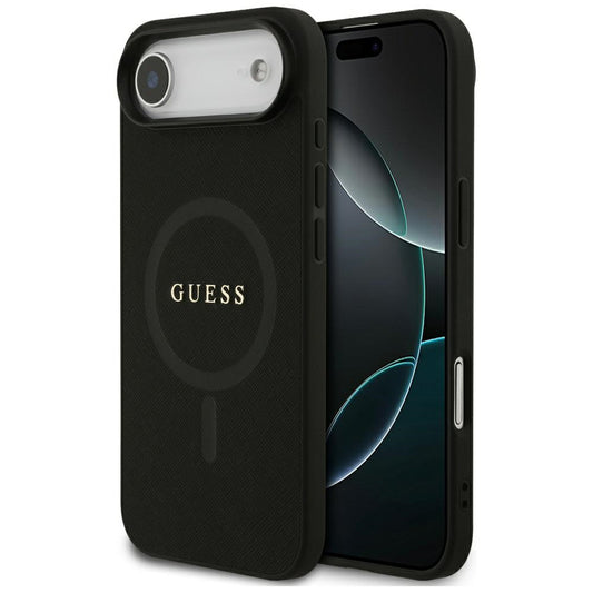 MagSafe cover til Apple iPhone 17 Air, Guess, Saffiano Classic Logo, Sort