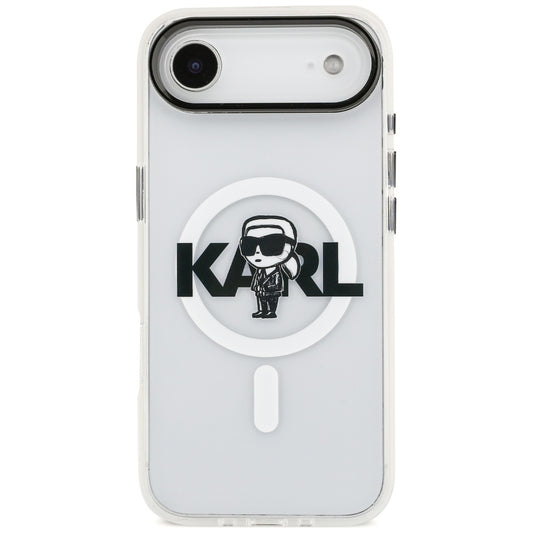 MagSafe Case for Apple iPhone 17 Air, Karl Lagerfeld, IML Sketch Logo Karl, Transparent