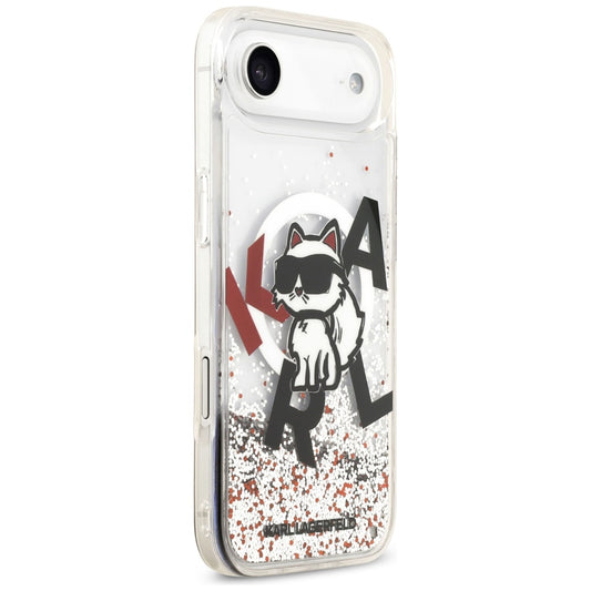 MagSafe cover til Apple iPhone 17 Air, Karl Lagerfeld, Liquid Glitter Choupette Logo, Transparent