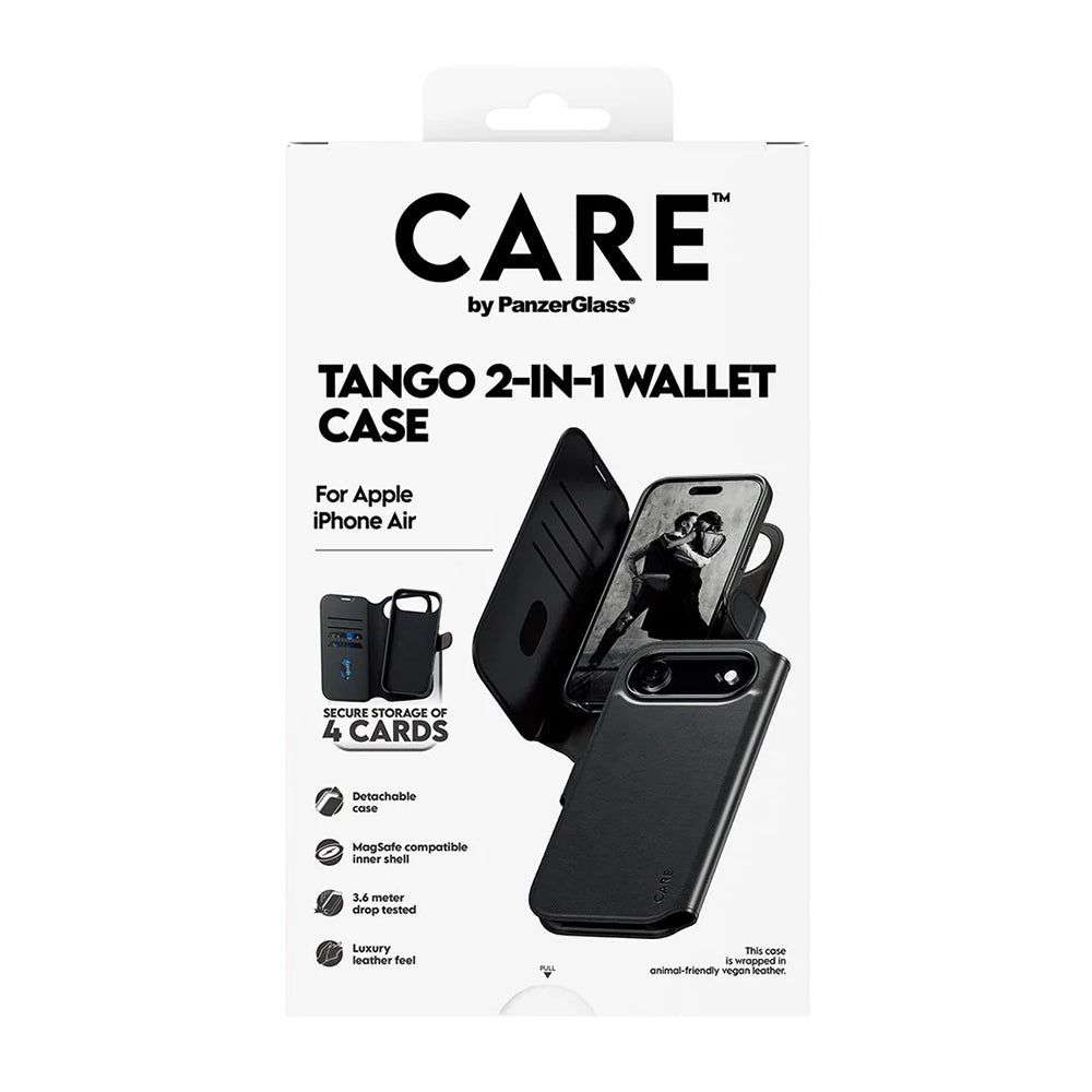 MagSafe cover til Apple iPhone 17 Air, PanzerGlass, Care Feature Tango Two-in-One, Sort