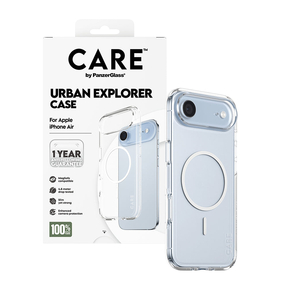 MagSafe cover til Apple iPhone 17 Air, PanzerGlass, Urban Explorer Care, Hvid Transparent