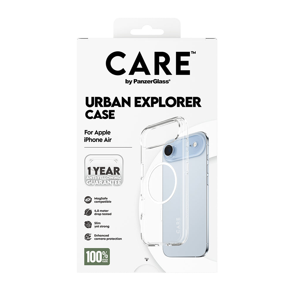 MagSafe cover til Apple iPhone 17 Air, PanzerGlass, Urban Explorer Care, Hvid Transparent