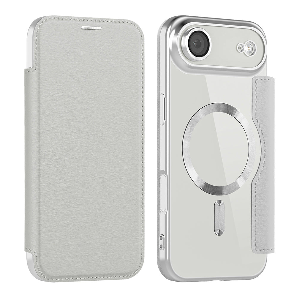 MagSafe cover til Apple iPhone 17 Air, Techsuit, SmartMag Book, Grå