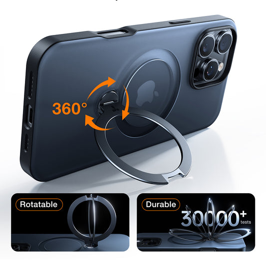 MagSafe cover til Apple iPhone 17 Air, Torras, Ostand Spin, Sort