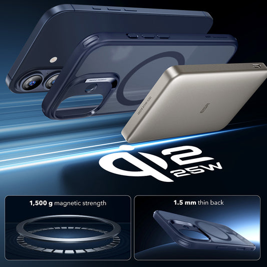 MagSafe cover til Apple iPhone 17, ESR, Classic Hybrid, Satinblå