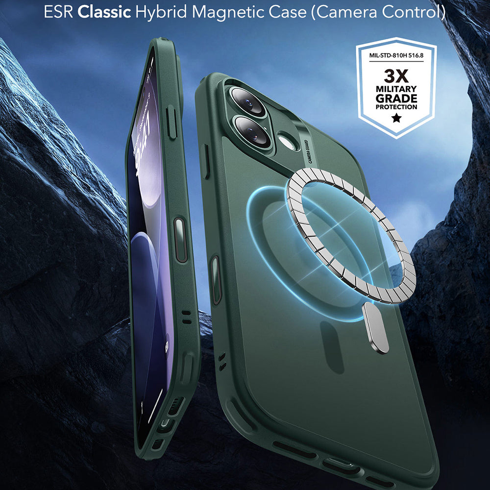 MagSafe cover til Apple iPhone 17, ESR, Classic Hybrid, Satineret Grøn