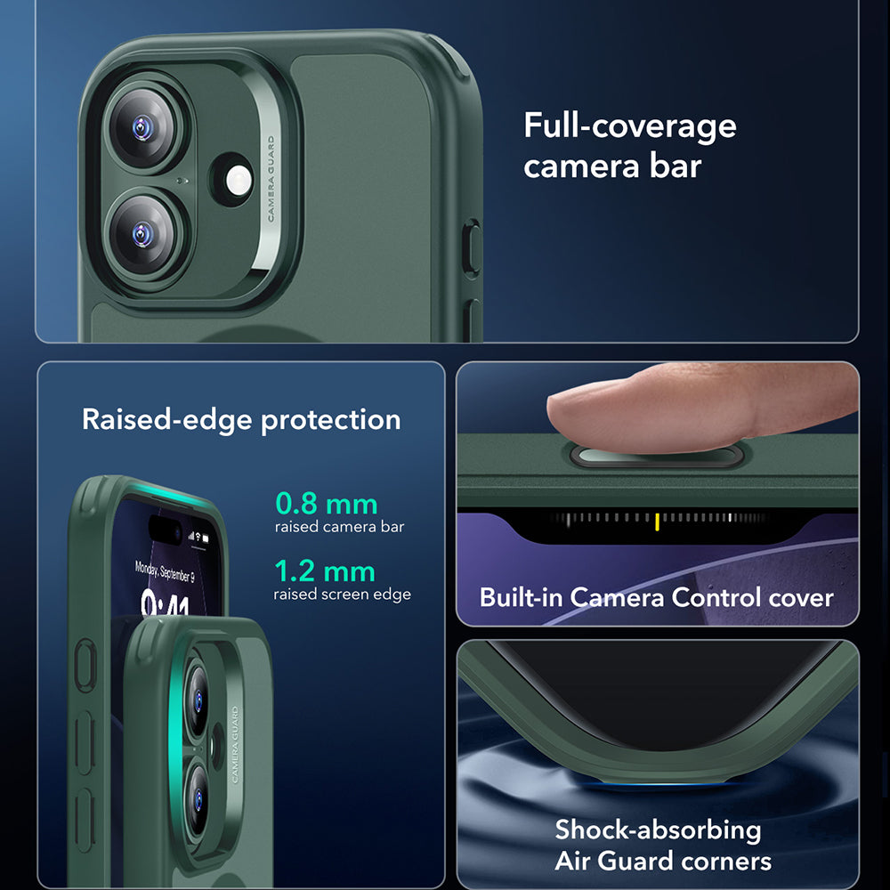 MagSafe cover til Apple iPhone 17, ESR, Classic Hybrid, Satineret Grøn