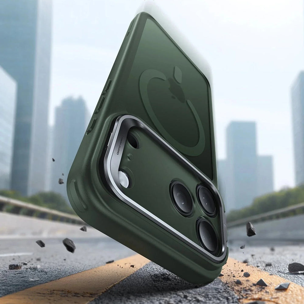 MagSafe cover til Apple iPhone 17, ESR, Classic Hybrid Kickstand, Satineret Grøn
