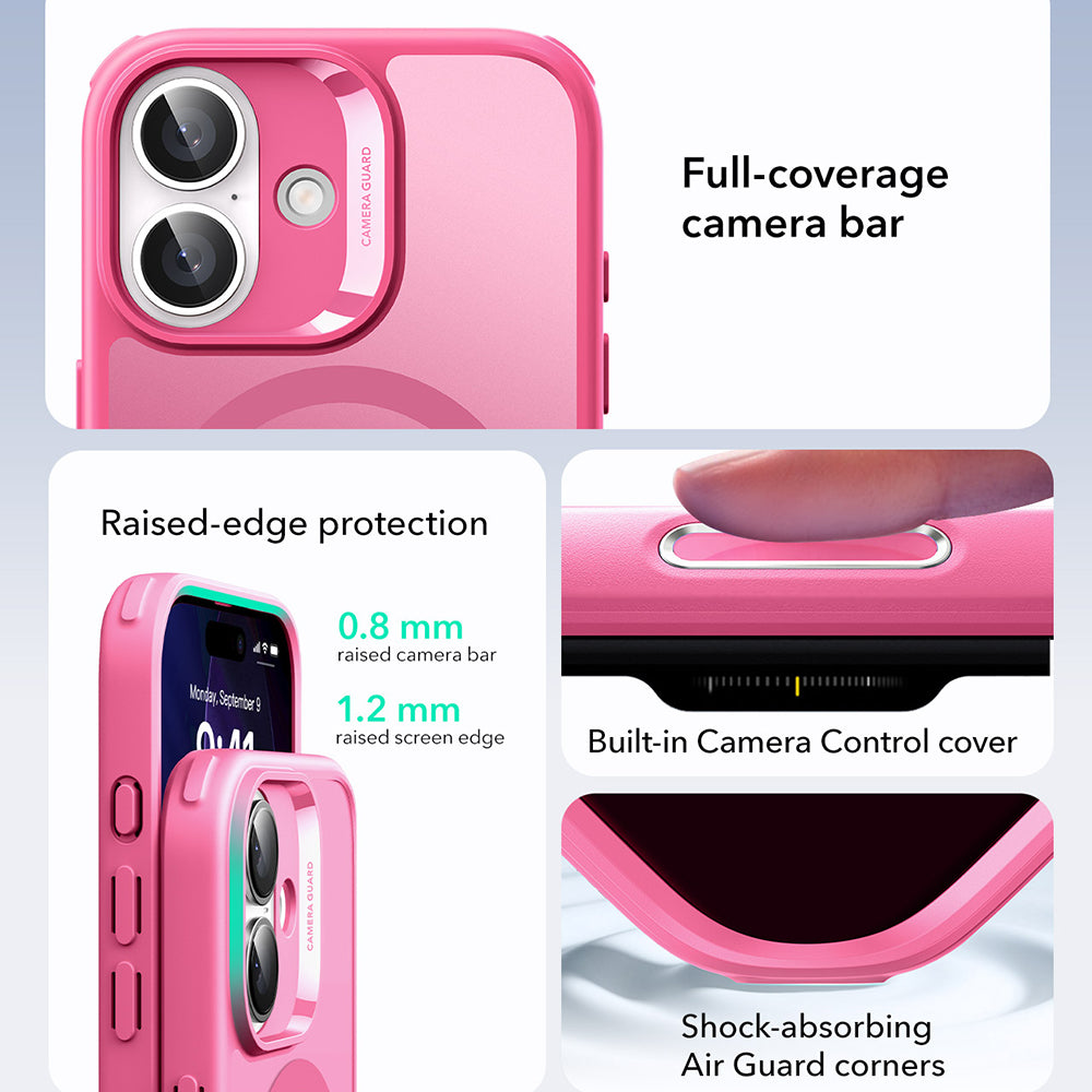 MagSafe cover til Apple iPhone 17, ESR, Classic Hybrid, Satinrosa