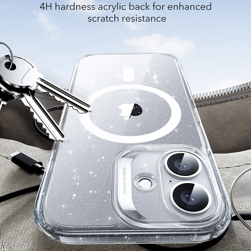 MagSafe cover til Apple iPhone 17, ESR, Classic Hybrid Shimmer, Transparent