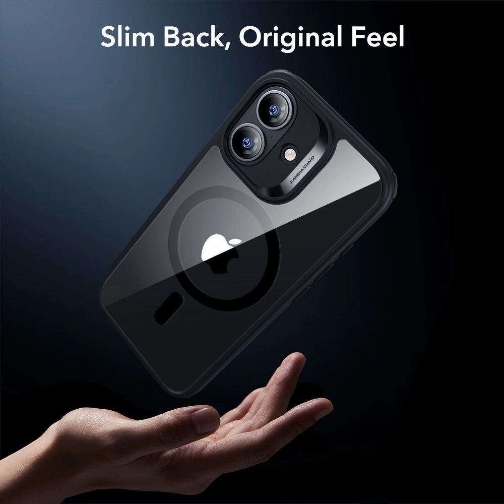 MagSafe cover til Apple iPhone 17, ESR, Classic Hybrid med skærmbeskytter, Sort Transparent